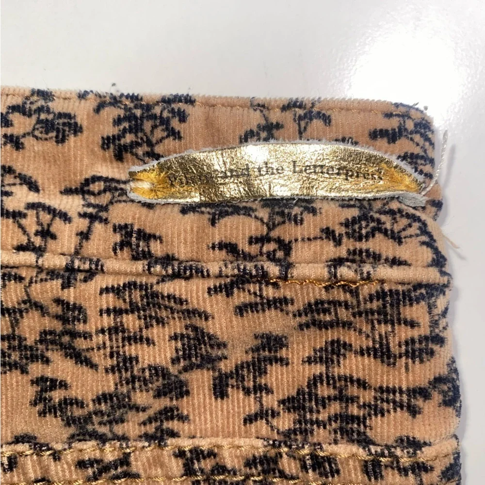 NWOT PILCRO AND THE LETTERPRESS ANTHROPOLOGIE SERIF CORDUROY PANTS POPULAR BRAND - Picture 5 of 9